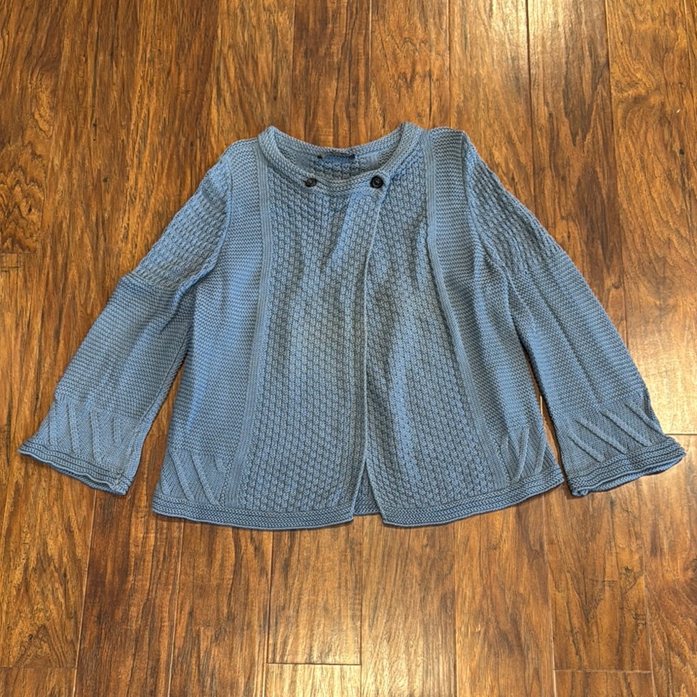 Piazza Sempione Blue Knit Cardigan Sweater - Italian 46/XL